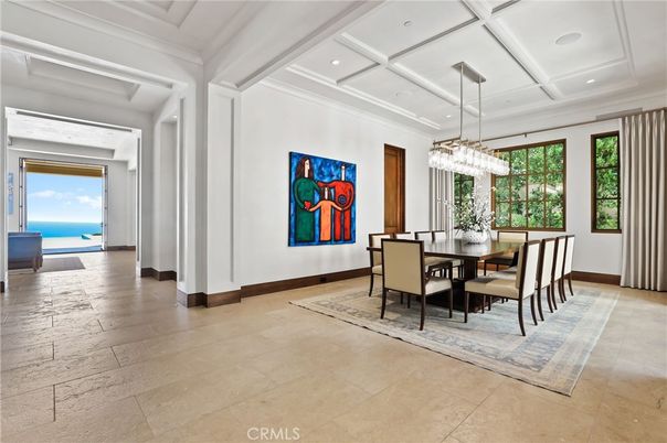 Chandelier, Dining room, Interior, Recessed Lighting, Water