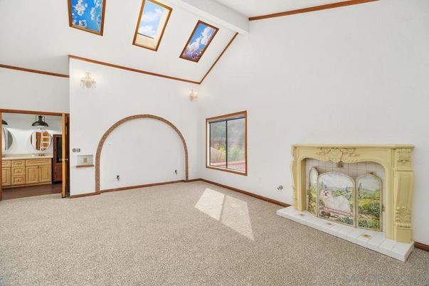 Empty room, Fireplace, Interior