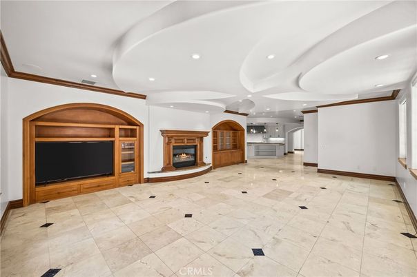 Empty room, Fireplace, Interior, Recessed Lighting