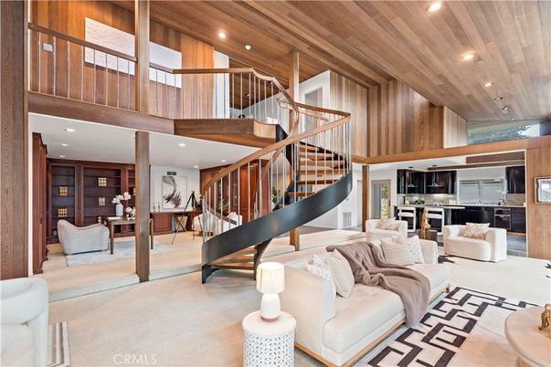 Dining room, Interior, Kitchen, Living room, Recessed Lighting, Wooden Ceilings