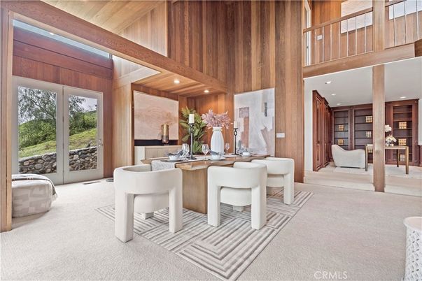 Dining room, Interior, Recessed Lighting, Wooden Beams, Wooden Ceilings, Wooden Walls
