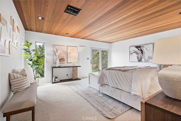 Bedroom, Interior, Recessed Lighting, Wooden Ceilings