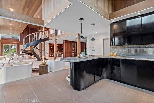 Interior, Kitchen, Living room, Pendant Lights, Recessed Lighting, Wooden Ceilings