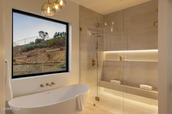 Bathroom, Free Standing Baths, Glass Shower, Interior