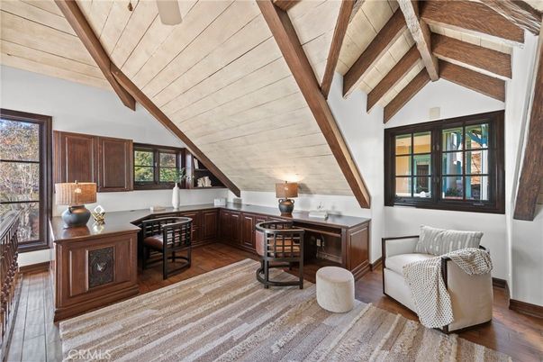 Home Office, Interior, Wooden Beams, Wooden Ceilings, Wood Texture Flooring