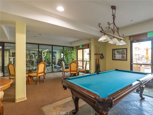 Billiard Table, Chandelier, Game Room, Interior, Recessed Lighting