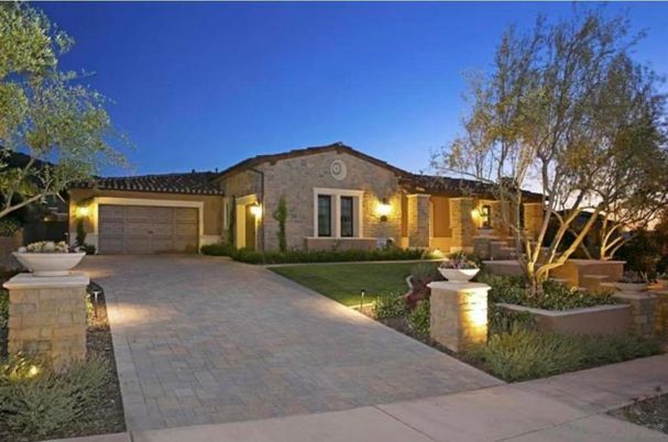 Attached, Backyard, Exterior, Facade, Mediterranean