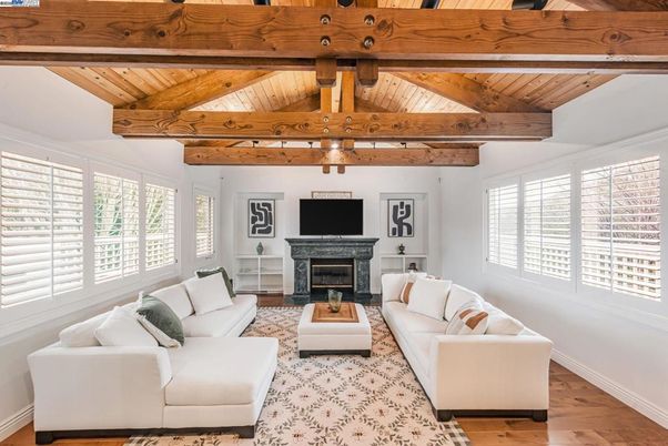 Fireplace, Interior, Living room, Wooden Beams, Wooden Ceilings, Wood Texture Flooring