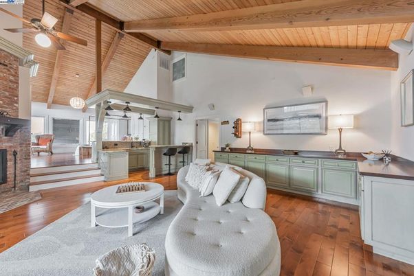 Fireplace, Interior, Stone Walls, Wooden Beams, Wooden Ceilings, Wood Texture Flooring