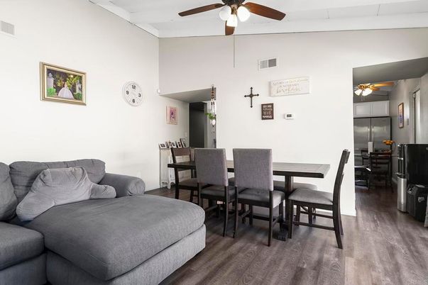 Dining room, Interior, Wood Texture Flooring
