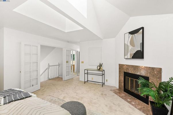 Bedroom, Fireplace, Interior