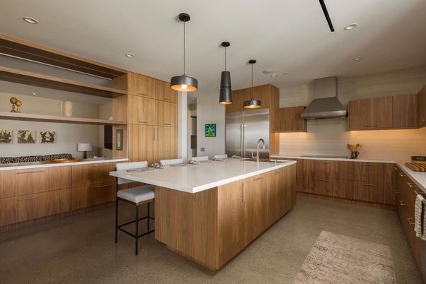 Interior, Kitchen, Pendant Lights, Recessed Lighting, Stainless Steel Appliances