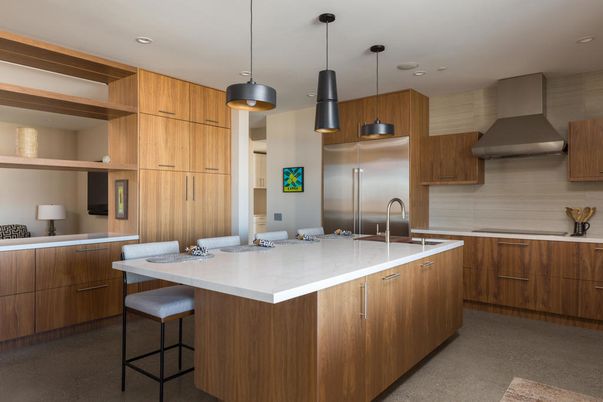 Interior, Kitchen, Pendant Lights, Recessed Lighting, Stainless Steel Appliances