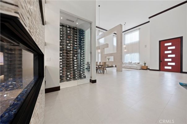 Dining room, Interior, Pendant Lights, Wine Storage