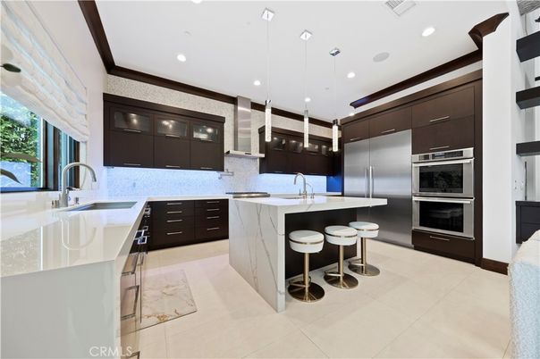 Interior, Kitchen, Pendant Lights, Recessed Lighting, Stainless Steel Appliances
