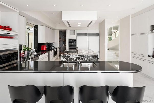 Interior, Kitchen, Marble, Recessed Lighting, Stainless Steel Appliances