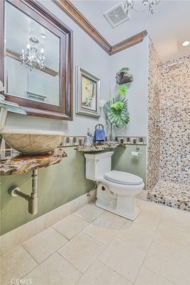Bathroom, Chandelier, Interior, Recessed Lighting