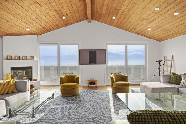 Fireplace, Interior, Living room, Recessed Lighting, Wooden Beams, Wooden Ceilings, Wood Texture Flooring