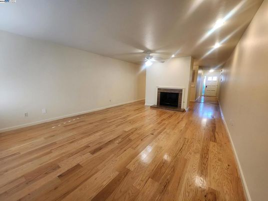 Empty room, Fireplace, Interior, Wood Texture Flooring