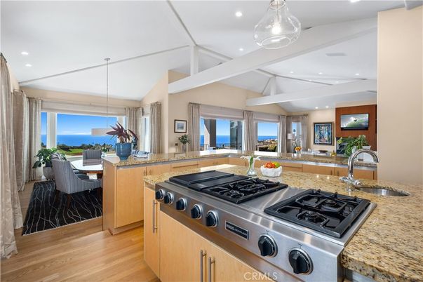 Dining room, Interior, Kitchen, Living room, Pendant Lights, Recessed Lighting, Water, Wood Texture Flooring