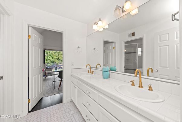 Bathroom, Dual Sink Vanities, Interior, Tile Countertops