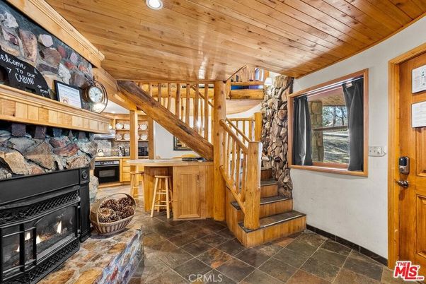 Fireplace, Interior, Kitchen, Wooden Ceilings