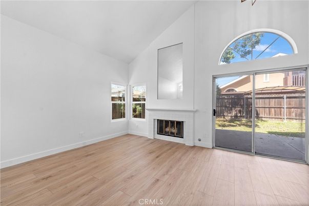 Empty room, Fireplace, Interior, Wood Texture Flooring