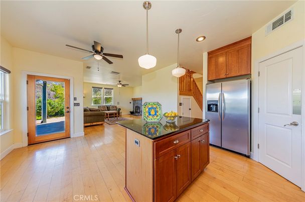 Interior, Kitchen, Living room, Pendant Lights, Recessed Lighting, Stainless Steel Appliances, Wood Texture Flooring