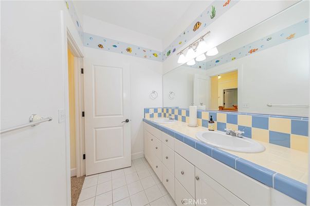 Bathroom, Dual Sink Vanities, Interior, Tile Countertops