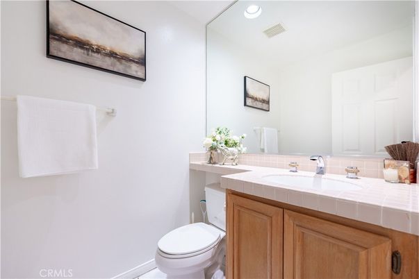 Bathroom, Interior, Recessed Lighting, Tile Countertops