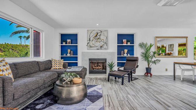Fireplace, Interior, Living room, Recessed Lighting