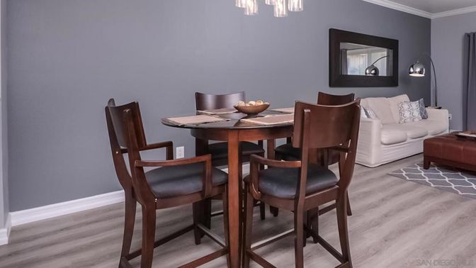 Dining room, Interior, Wood Texture Flooring