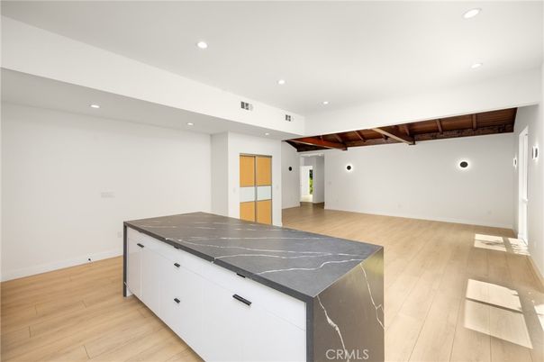 Interior, Kitchen, Recessed Lighting, Wooden Beams, Wooden Ceilings, Wood Texture Flooring
