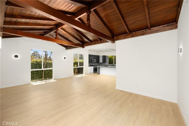 Empty room, Interior, Wooden Beams, Wooden Ceilings, Wood Texture Flooring