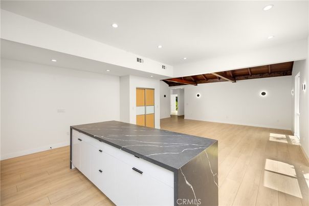 Interior, Kitchen, Recessed Lighting, Wooden Beams, Wooden Ceilings, Wood Texture Flooring
