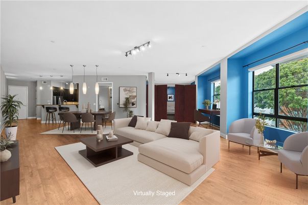 Dining room, Interior, Kitchen, Living room, Pendant Lights, Wood Texture Flooring
