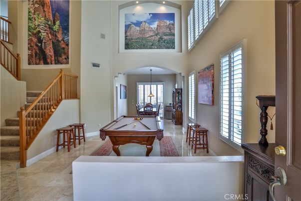 Billiard Table, Chandelier, Game Room, Interior, Pendant Lights, Recessed Lighting