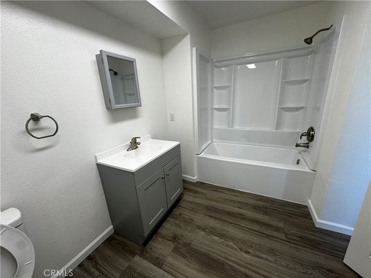 Bathroom, Dual Sink Vanities, Interior, Wood Texture Flooring