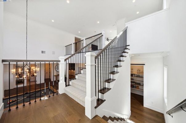 Chandelier, Interior, Recessed Lighting, Wood Texture Flooring