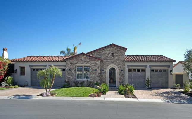 Attached, Exterior, Facade, Brick Facade, Mediterranean