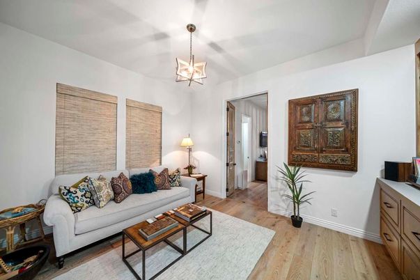 Interior, Living room, Pendant Lights, Wood Texture Flooring