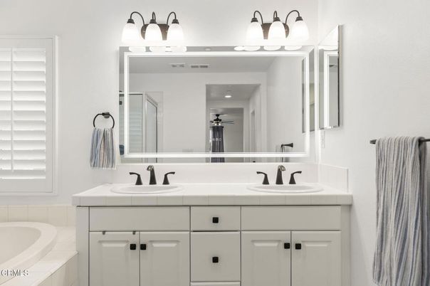 Bathroom, Dual Sink Vanities, Interior, Tile Countertops