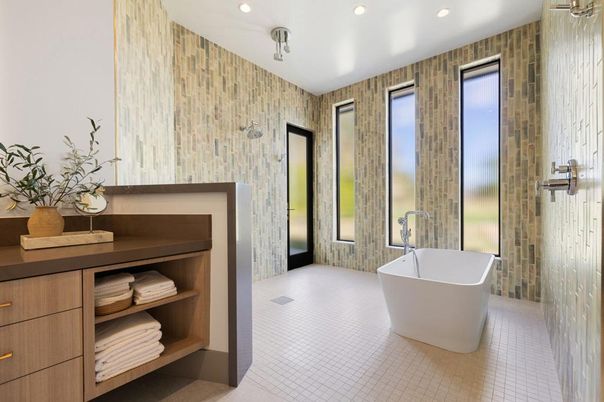 Bathroom, Free Standing Baths, Interior, Recessed Lighting