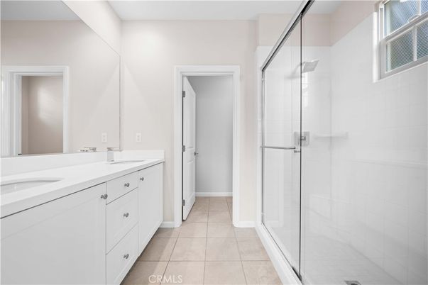 Bathroom, Dual Sink Vanities, Glass Shower, Interior