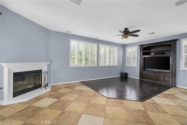 Empty room, Fireplace, Interior, Wood Texture Flooring
