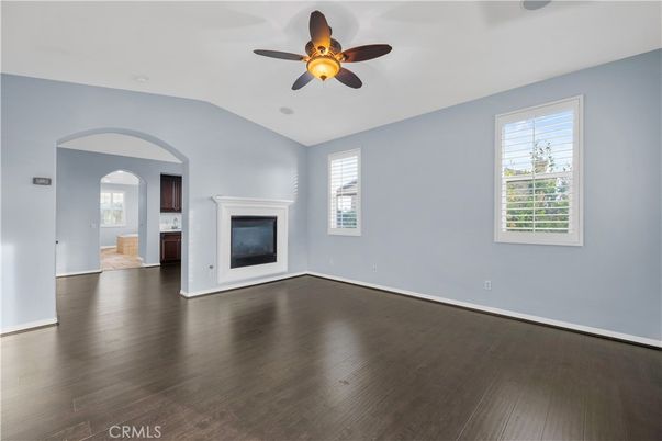 Empty room, Fireplace, Interior, Wood Texture Flooring