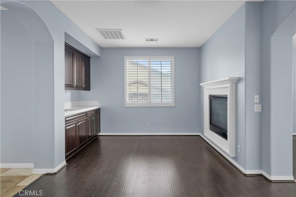 Empty room, Fireplace, Interior, Wood Texture Flooring