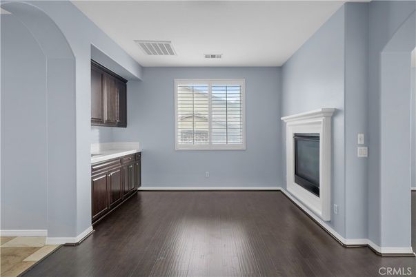 Empty room, Fireplace, Interior, Wood Texture Flooring