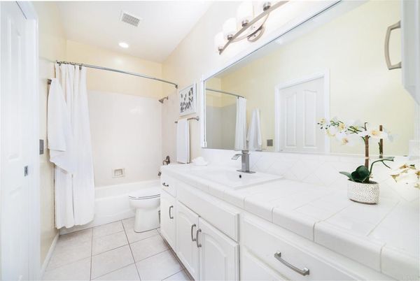 Bathroom, Interior, Recessed Lighting, Tile Countertops