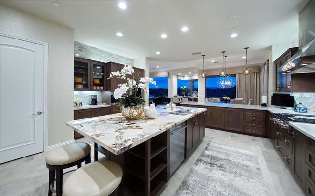 Interior, Kitchen, Pendant Lights, Recessed Lighting, Stainless Steel Appliances